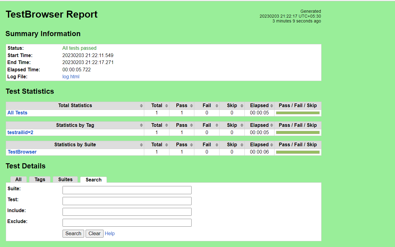 image of testbrowser report