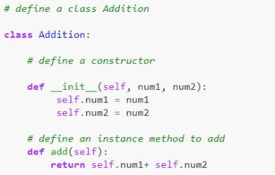 Code for Python Class