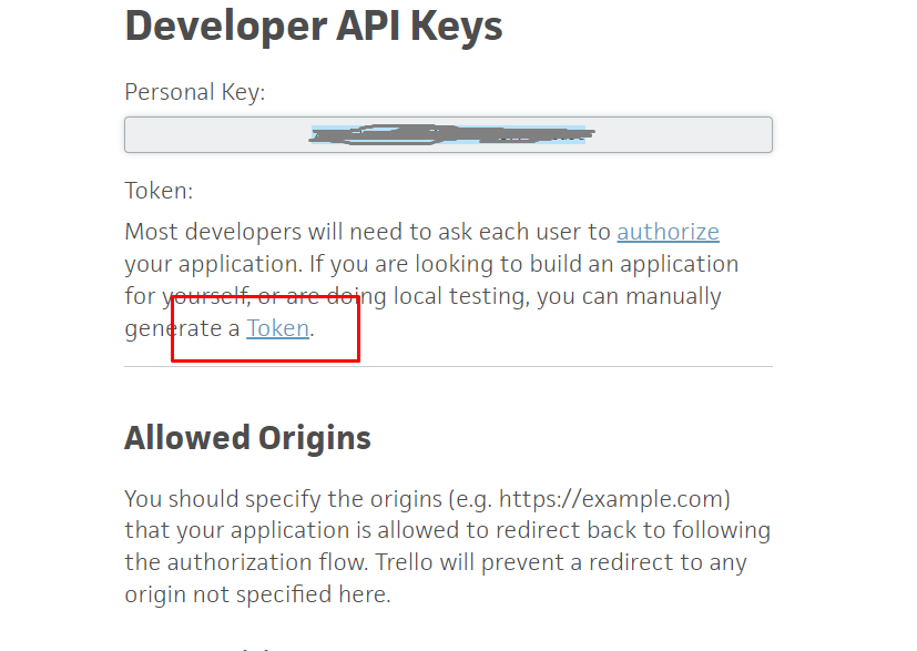 Personal Key for developer
