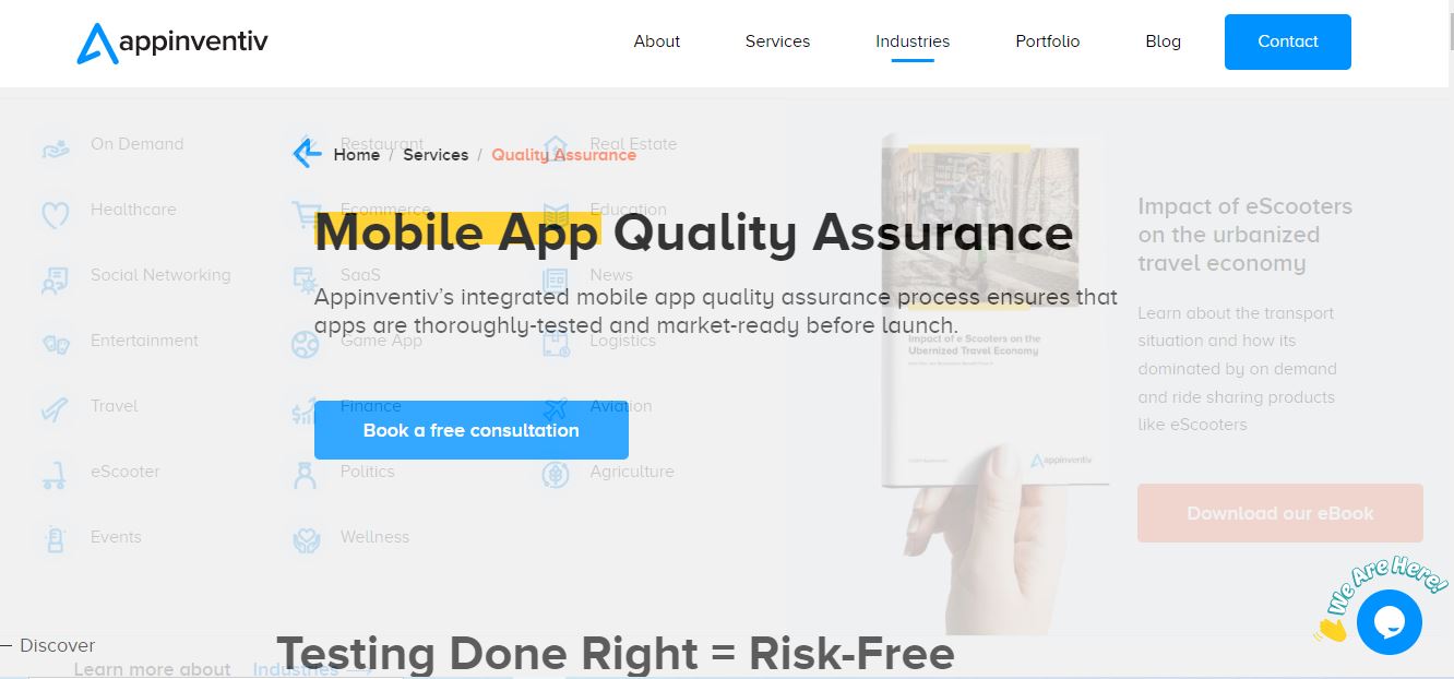 Appinventiv Software testing services