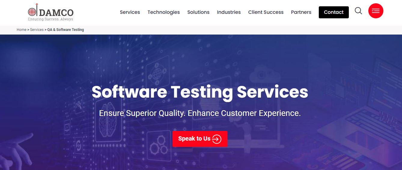 Damco group Software testing services