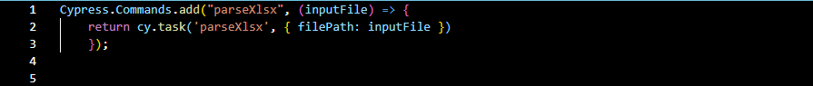 Image of parseXlsx function