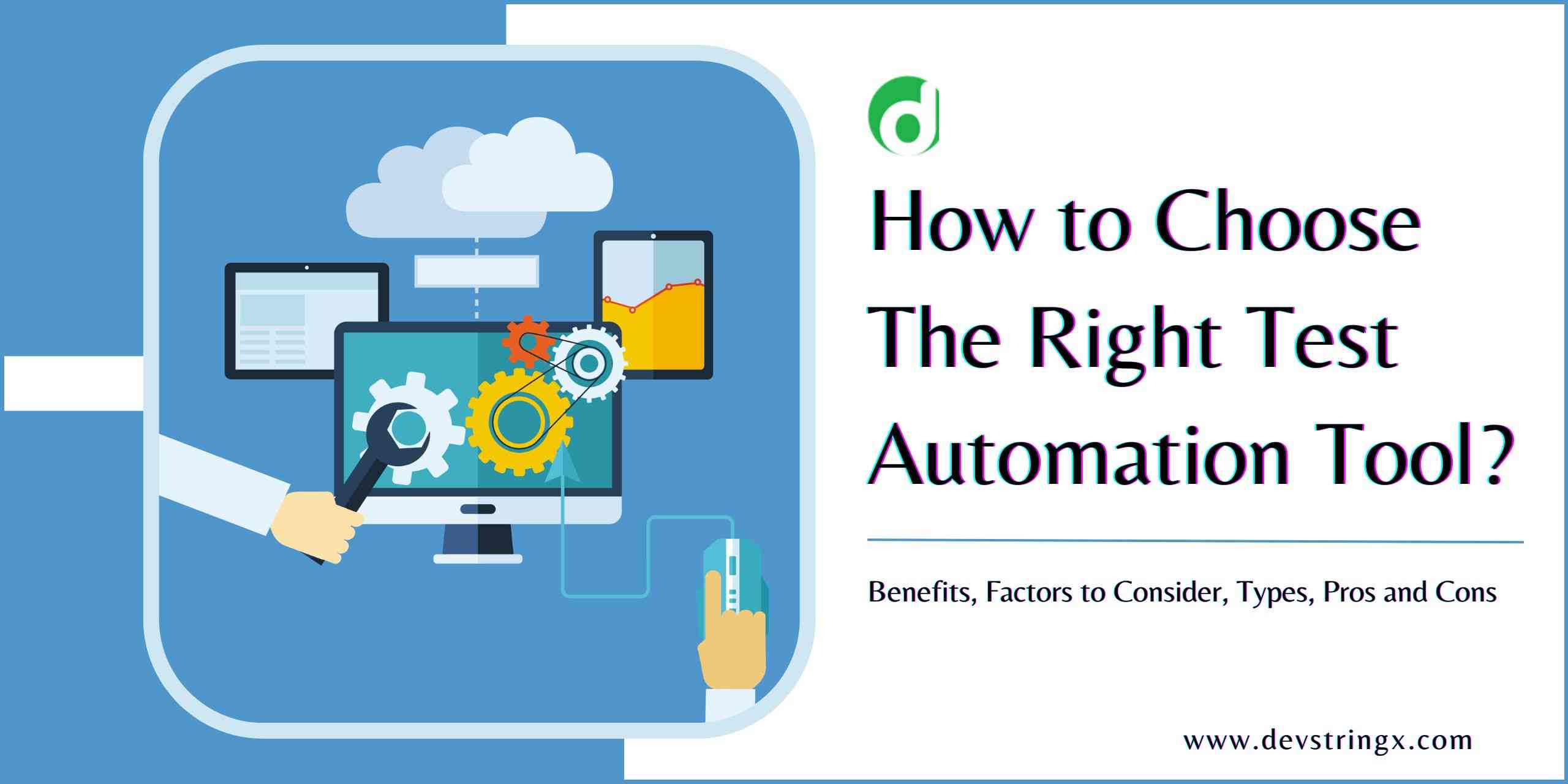 Feature image for select right test automation blog