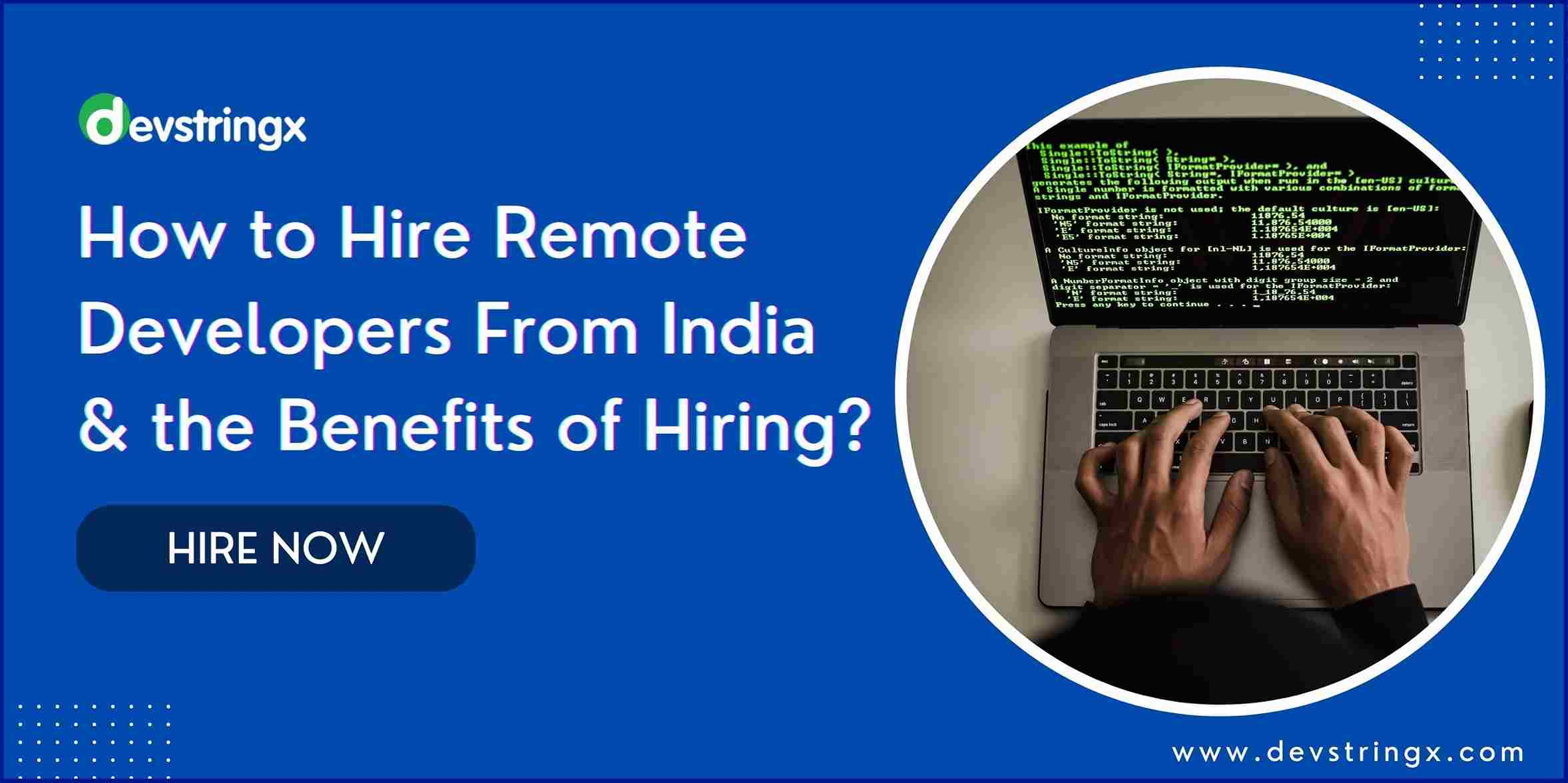 Feature image to hire Remote developer from Indi blog title