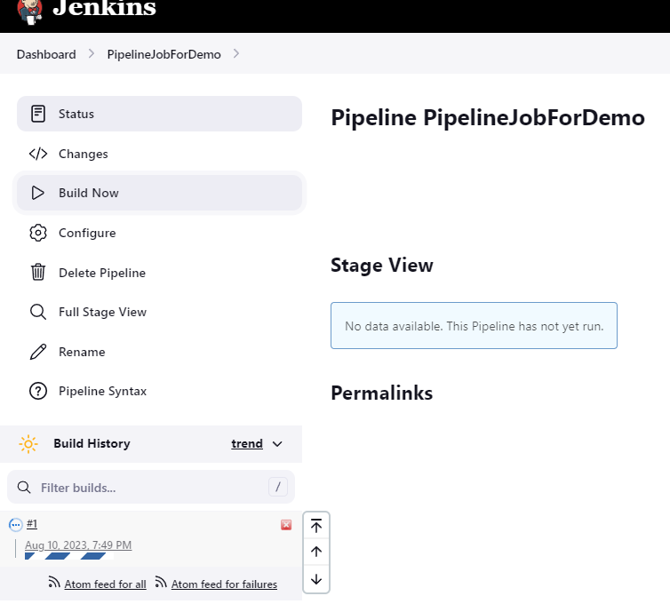 image of Pipeline Job demo