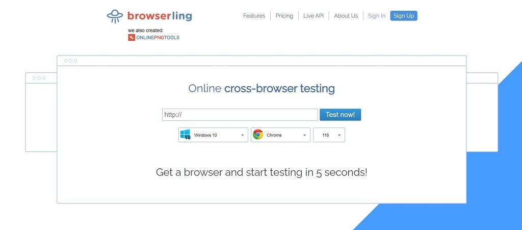 browserling testing tool