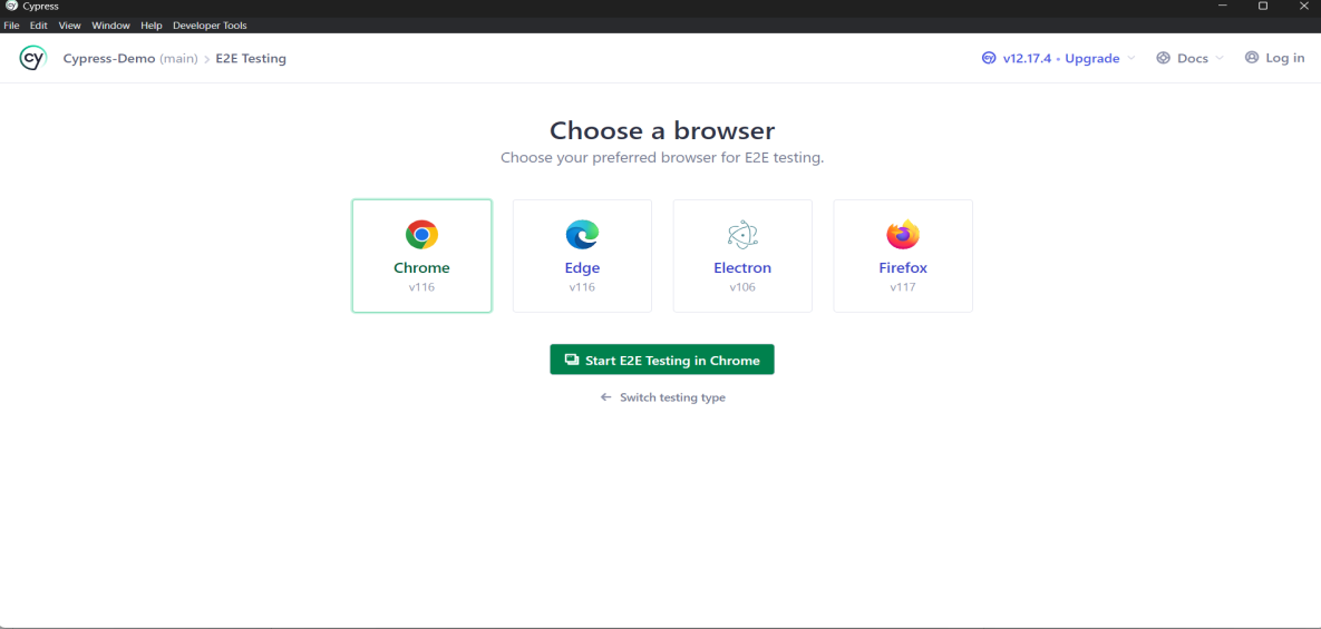 Image of Browser Selection
