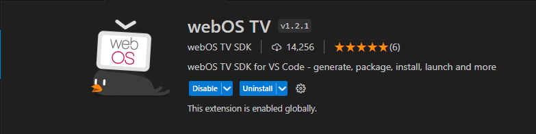 Image of WebOS TV extension