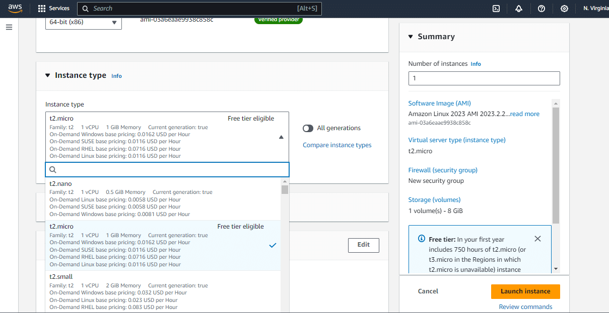 image of Type of Instance