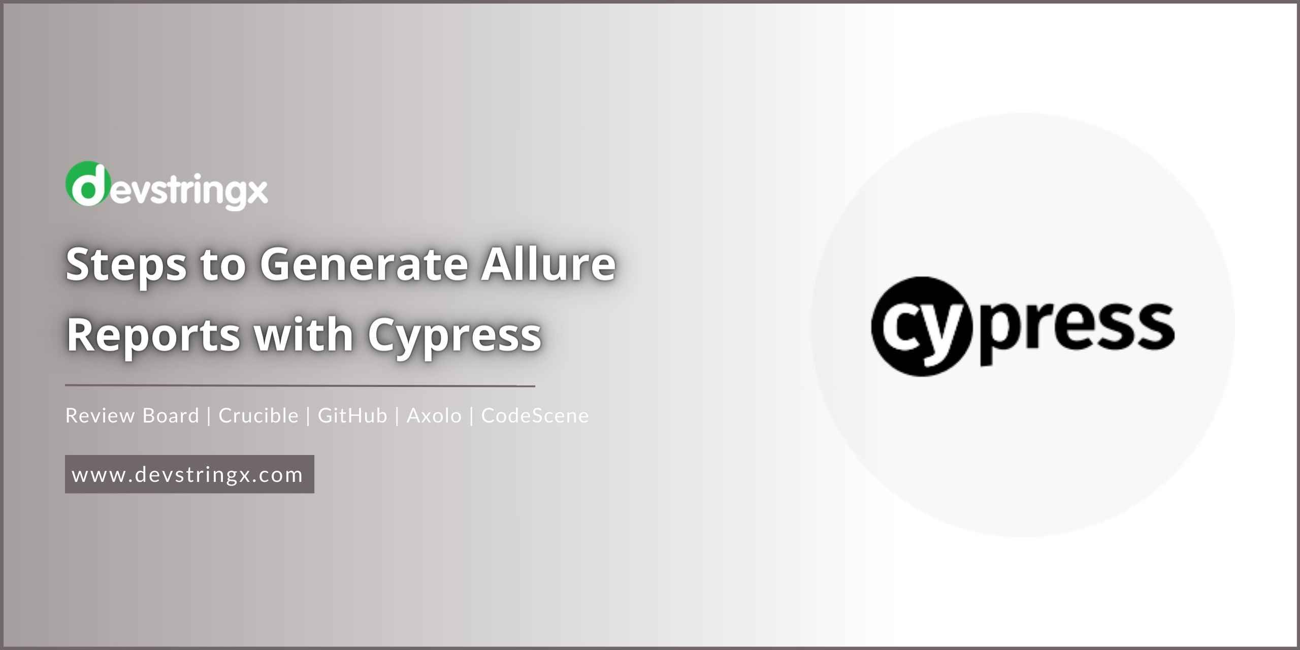feature image for generate allure reports with cypress