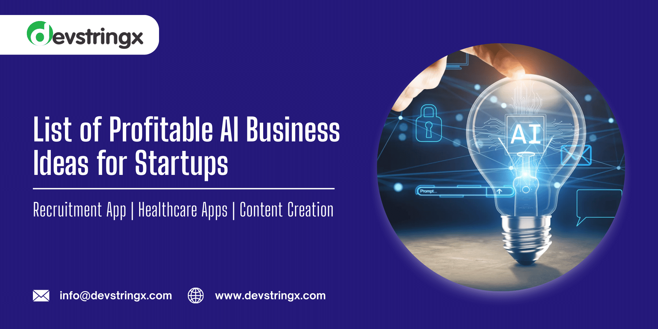 Feature image for AI business ideas blog