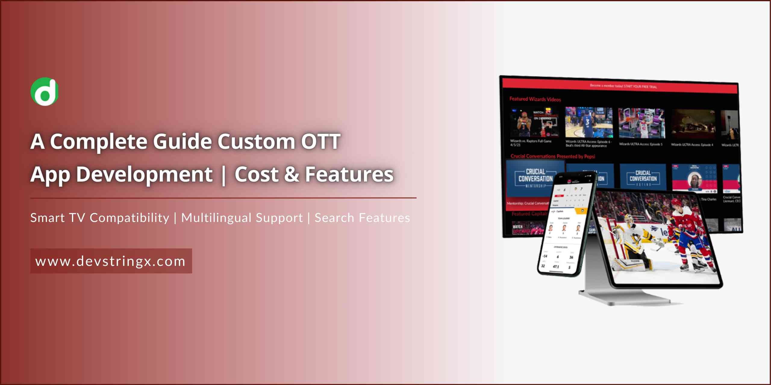 Feature image for OTT App development cost blog