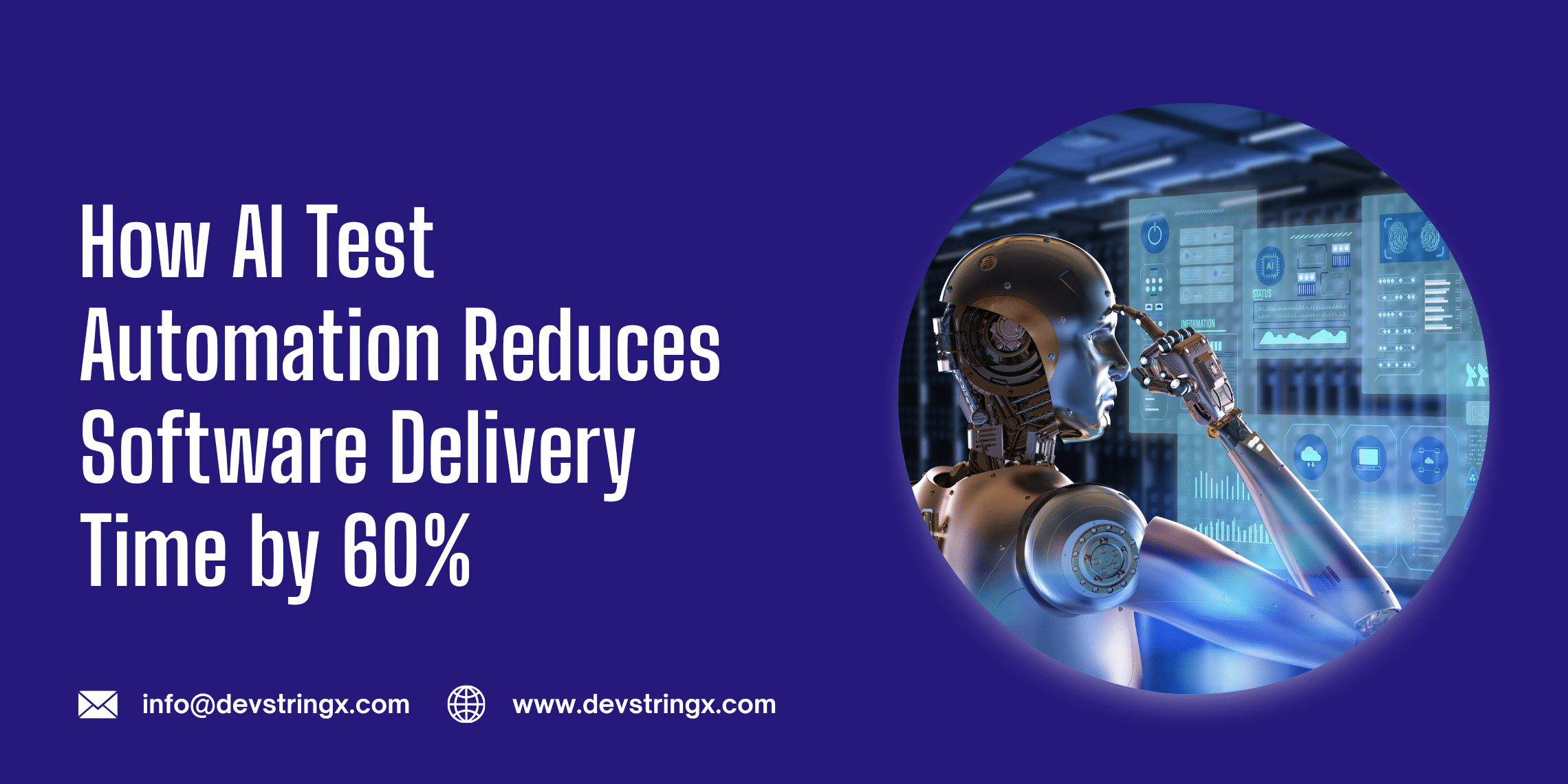 Image of Discover how AI test automation speeds up QA, reduces manual effort, and cuts software delivery time by 60%. Release faster without compromising quality.